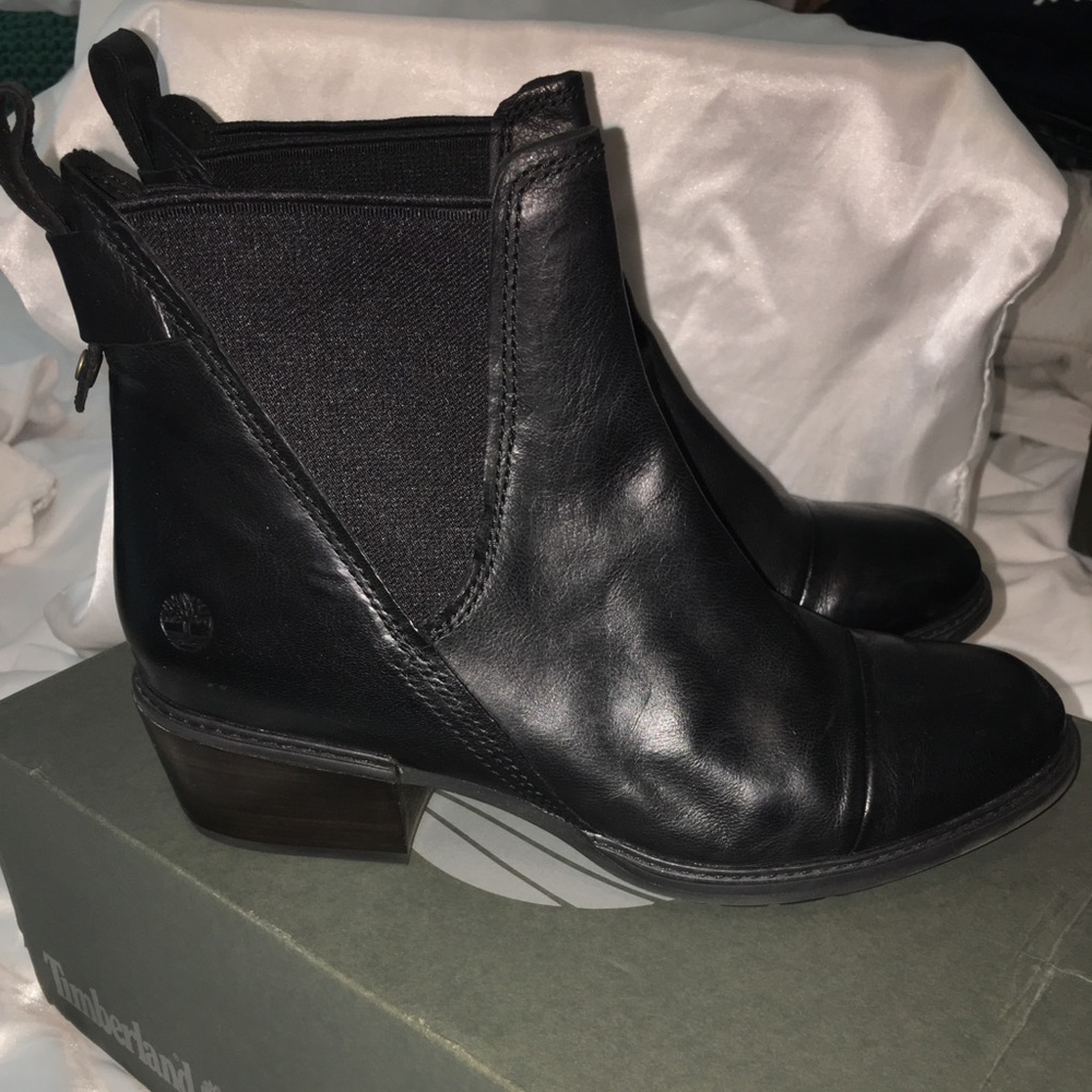 Timberland Ankle Boots- Sutherlin Bay Black Leather Size 9